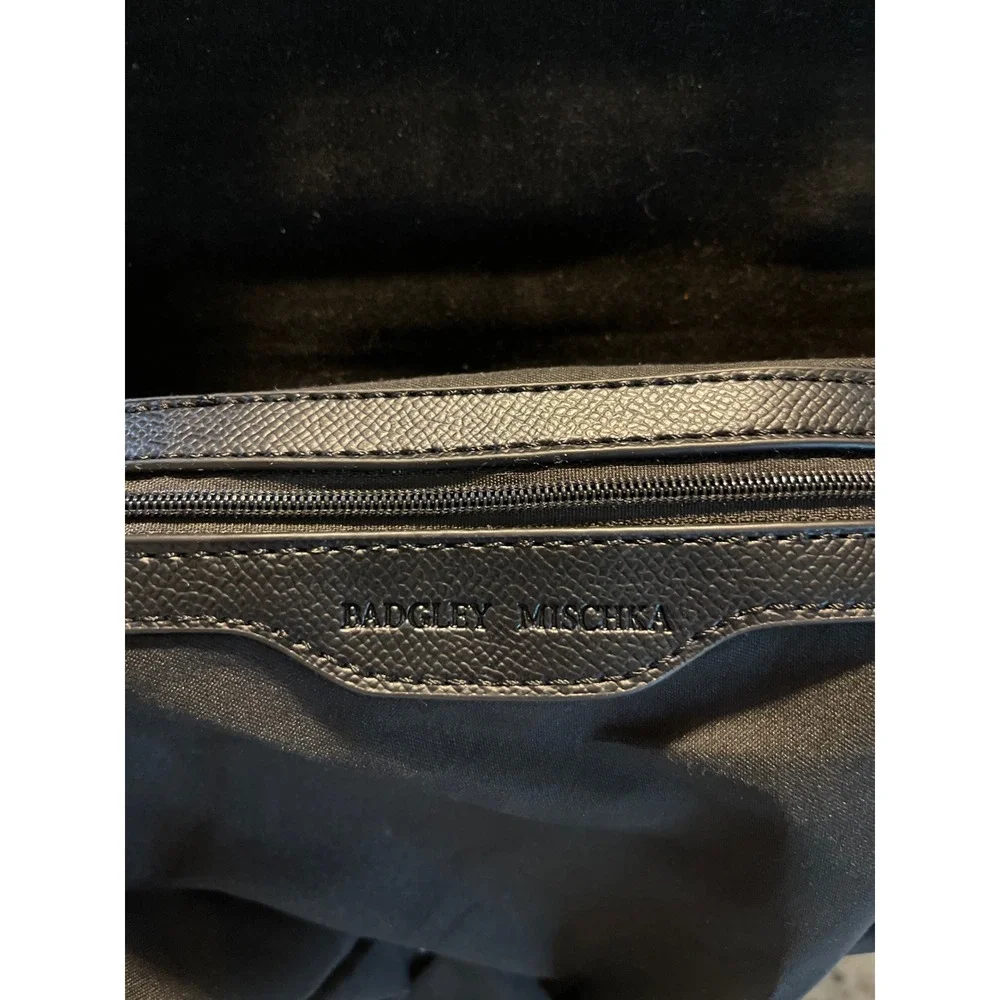 Badgley Mischka Black Top Handle‎ Bag Satchel Structured Handbag Purse